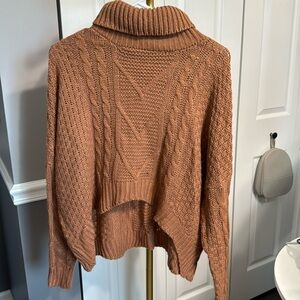 HI Low Turtleneck Thin Sweater Size Small